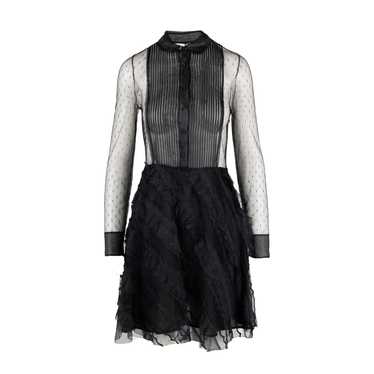 Red Valentino Collared Ruffle Lace Dress - '10s - image 1
