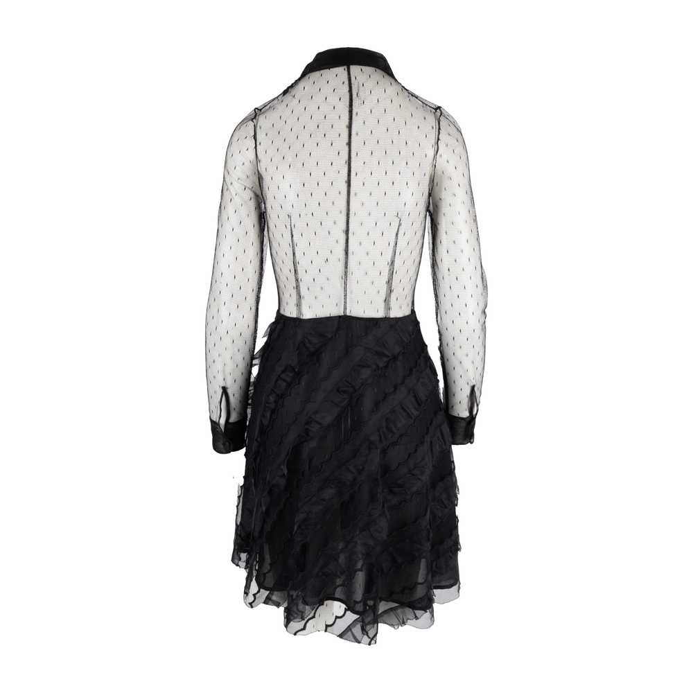 Red Valentino Collared Ruffle Lace Dress - '10s - image 2