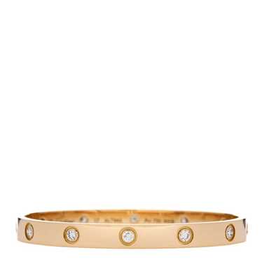 CARTIER 18K Yellow Gold 10 Diamond LOVE Bracelet … - image 1