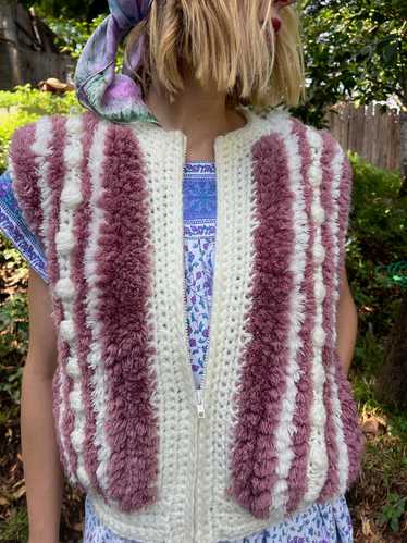 The Lennox Vest - Vintage 1970s cotton knit shag z