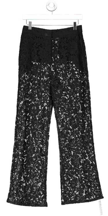 Reiss Atelier Black Sheer Lace Wide Leg Trousers … - image 1