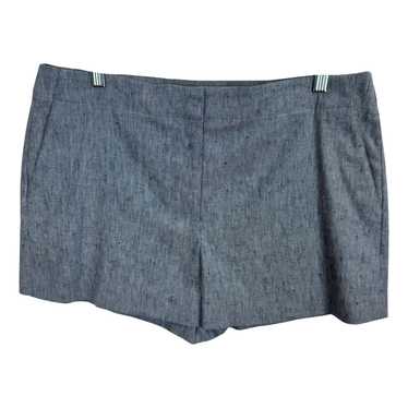 Theory Linen Blend High Waisted Mini Shorts