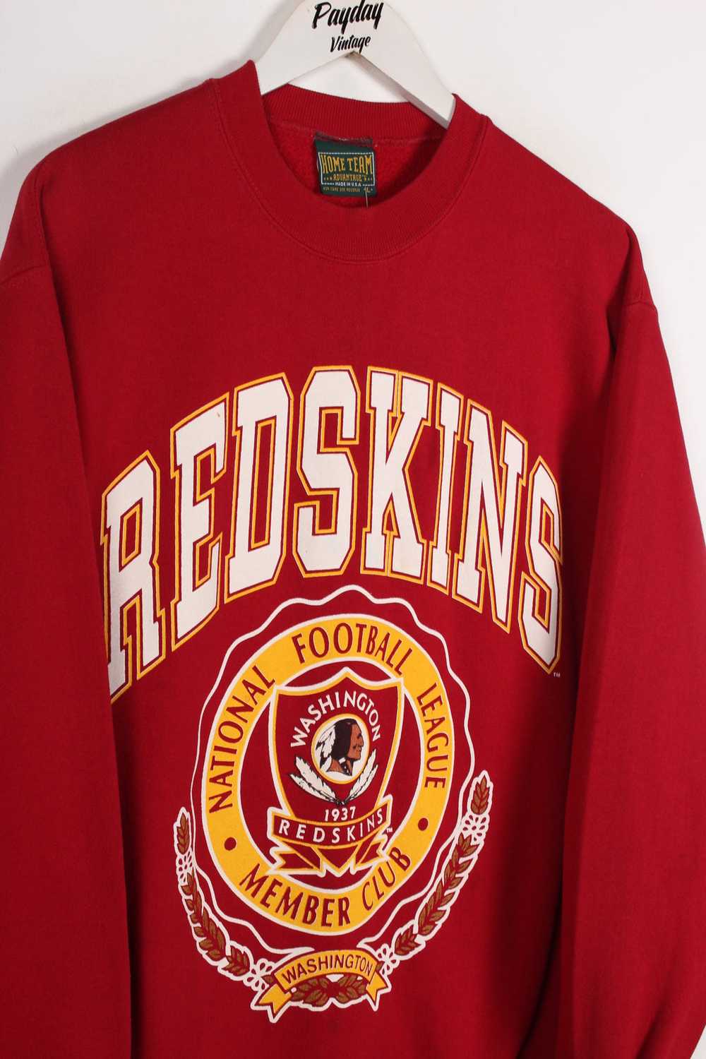 90's Washington Redskins Sweatshirt Red Large - image 2
