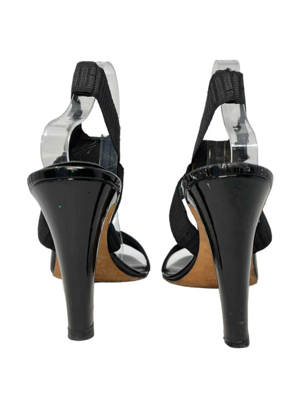 Manolo Blahnik Black Bandage Leather Heel with Ac… - image 7