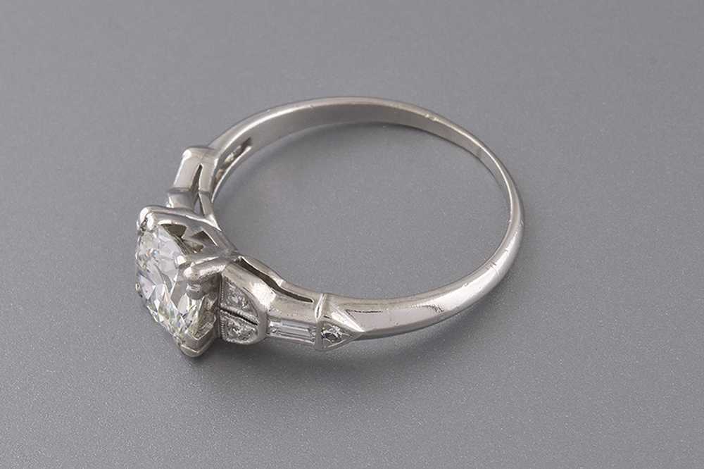 Art Deco Engagement Ring with Unique Diamond Deta… - image 2