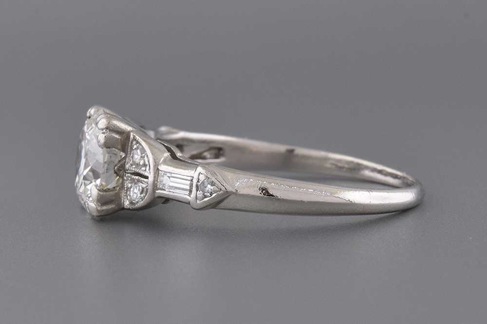 Art Deco Engagement Ring with Unique Diamond Deta… - image 3