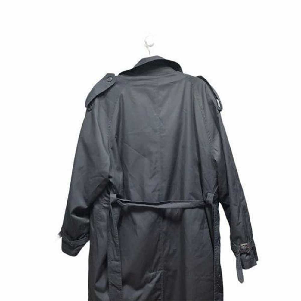 VTG Pierre Cardin trench Coat black sz  Men's 42L - image 12