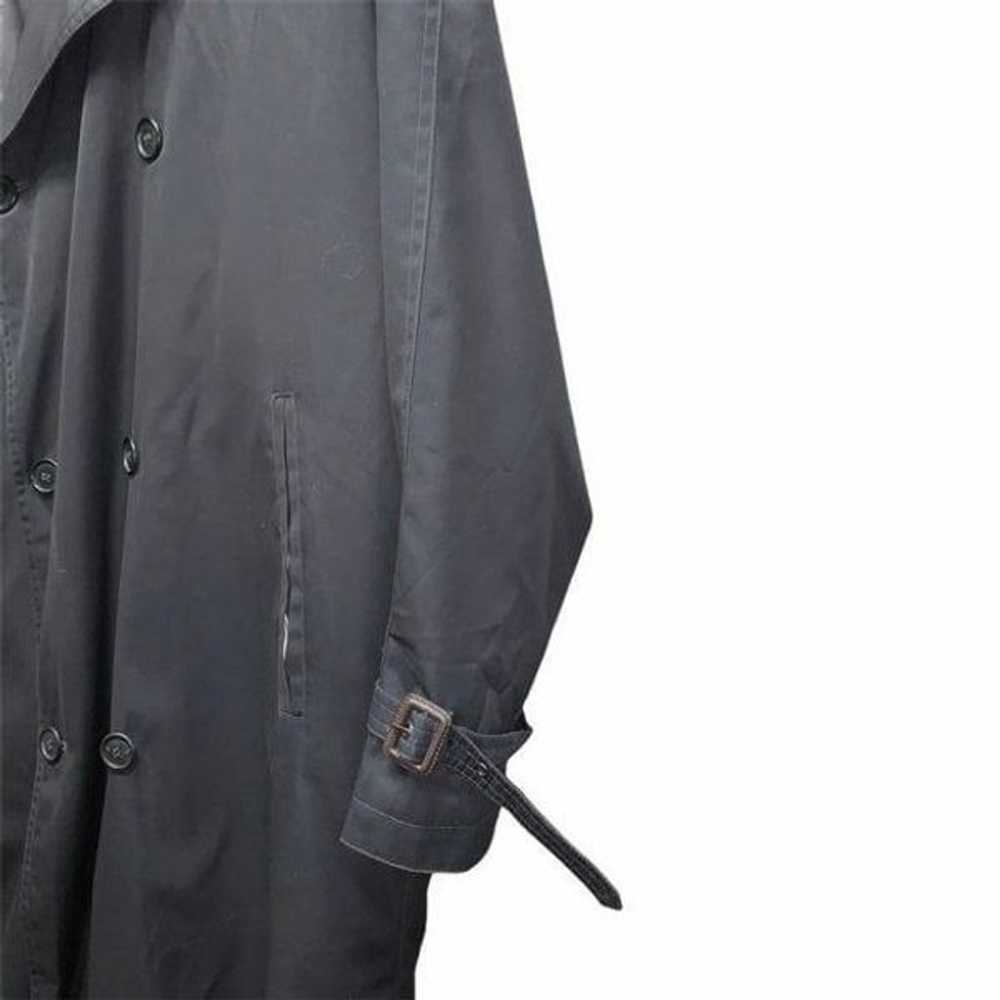 VTG Pierre Cardin trench Coat black sz  Men's 42L - image 4