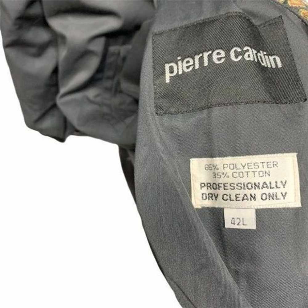 VTG Pierre Cardin trench Coat black sz  Men's 42L - image 8