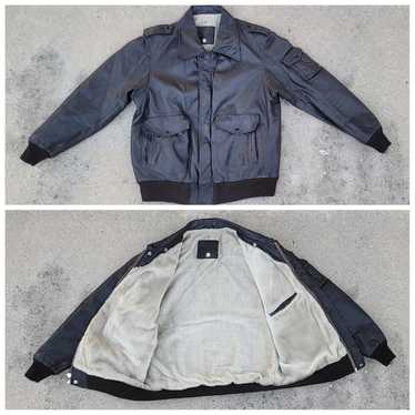 Vtg Sherpa-lined Flight Bomber Leather Jacket