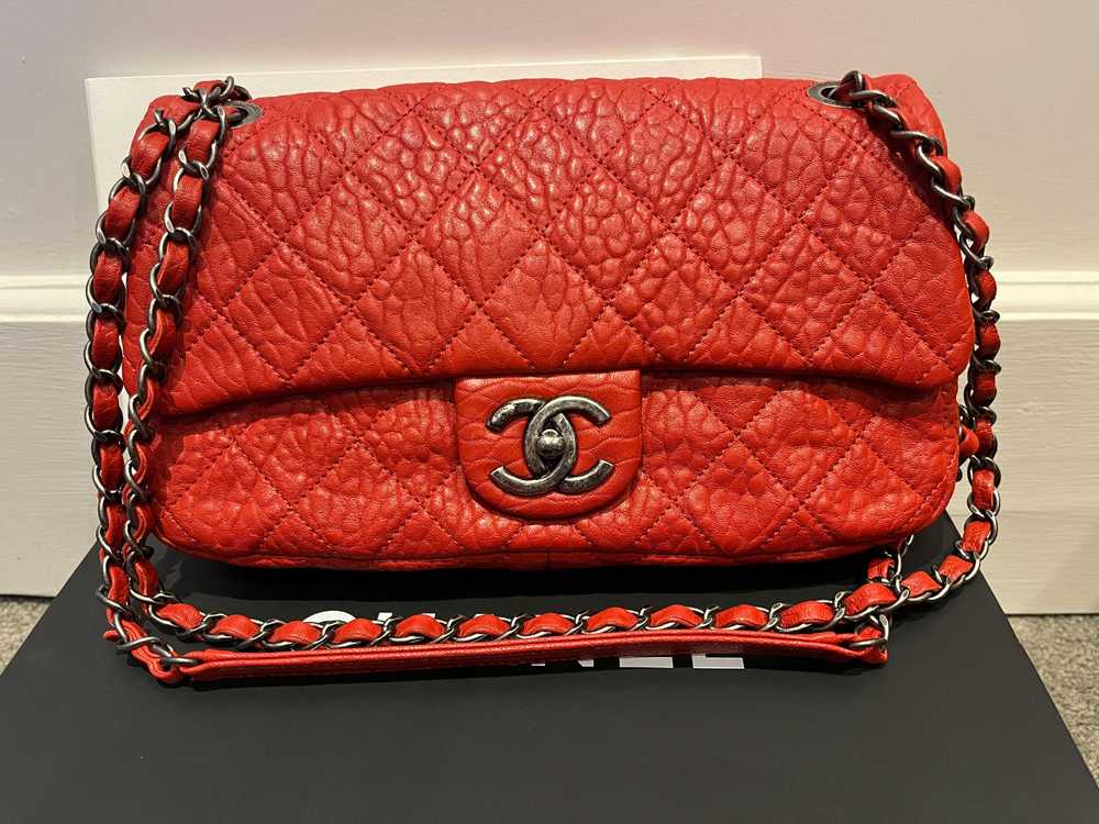 Product Details Chanel Red Aged Calfskin Single F… - image 2