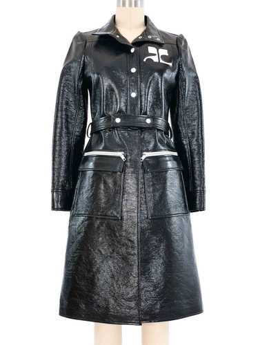 Courreges Black Vinyl Reedition Trench