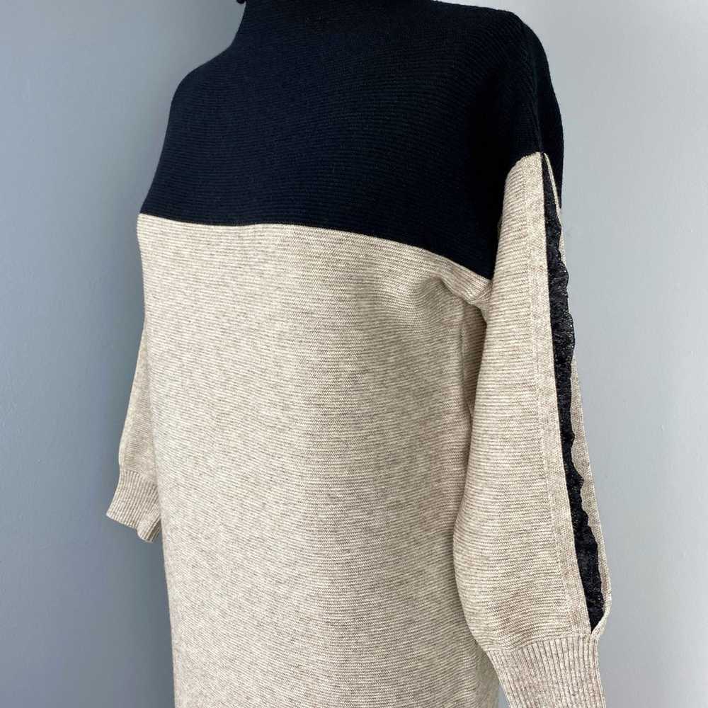 Women's Color Block Asymmetrical Knit Sweater Dre… - image 3
