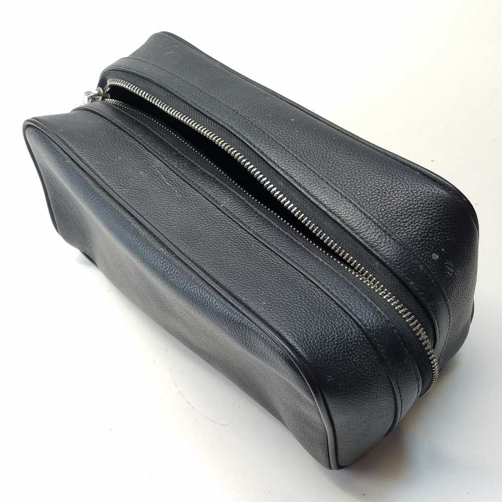 COACH F58542 Black Leather Zip Around Travel Toil… - image 5