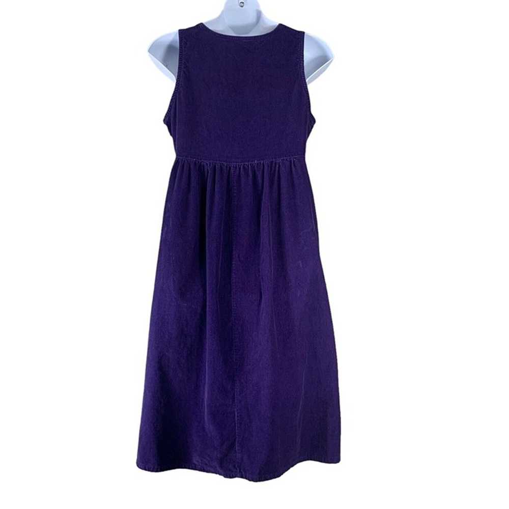 Vintage Dress Size Medium Purple Corduroy Button … - image 2