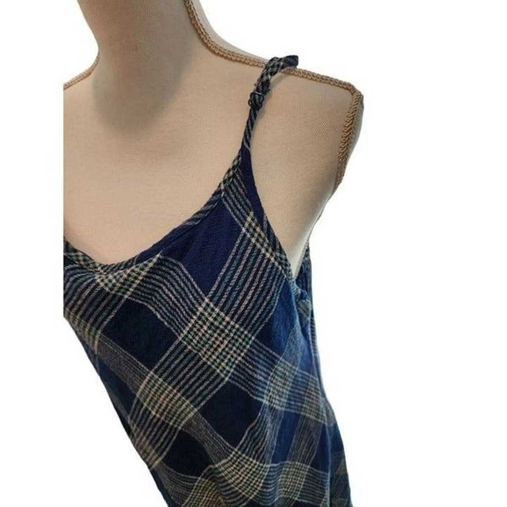 Natural Reflections Blue Plaid Lined Slip Dress X… - image 2
