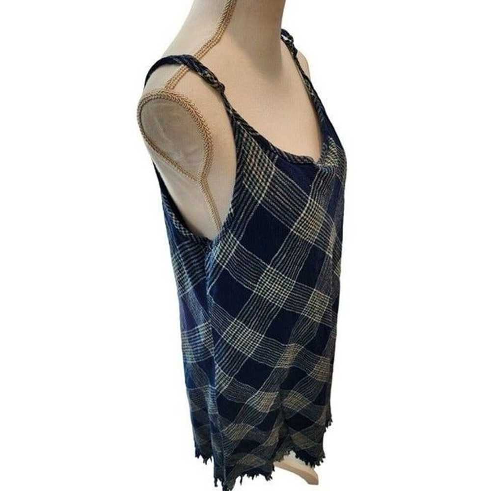 Natural Reflections Blue Plaid Lined Slip Dress X… - image 3