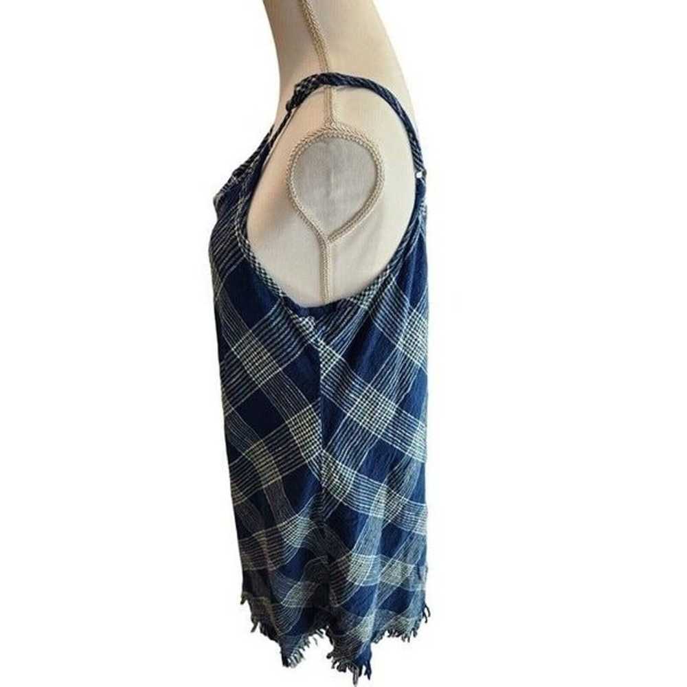 Natural Reflections Blue Plaid Lined Slip Dress X… - image 4