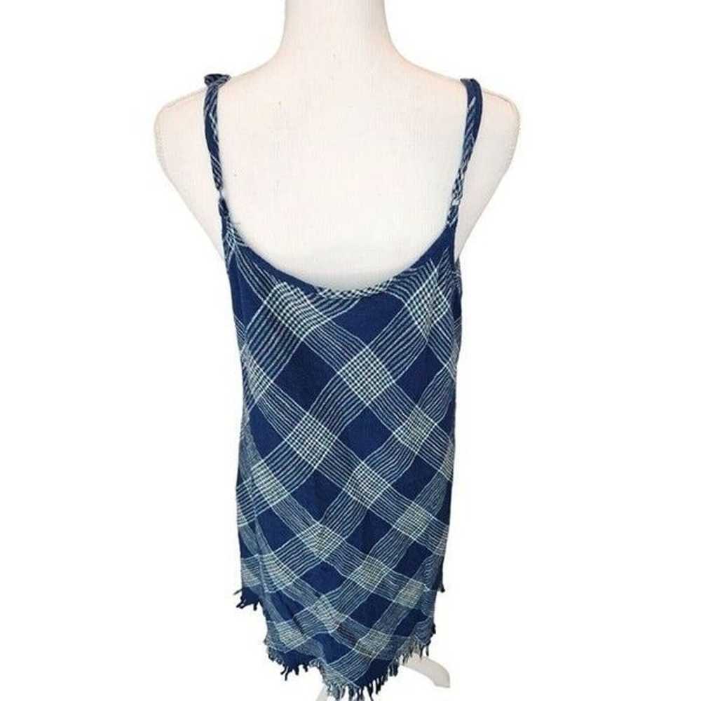Natural Reflections Blue Plaid Lined Slip Dress X… - image 5