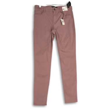 NWT Womens Pink Mid Rise Flat Front Skinny Leg Je… - image 1