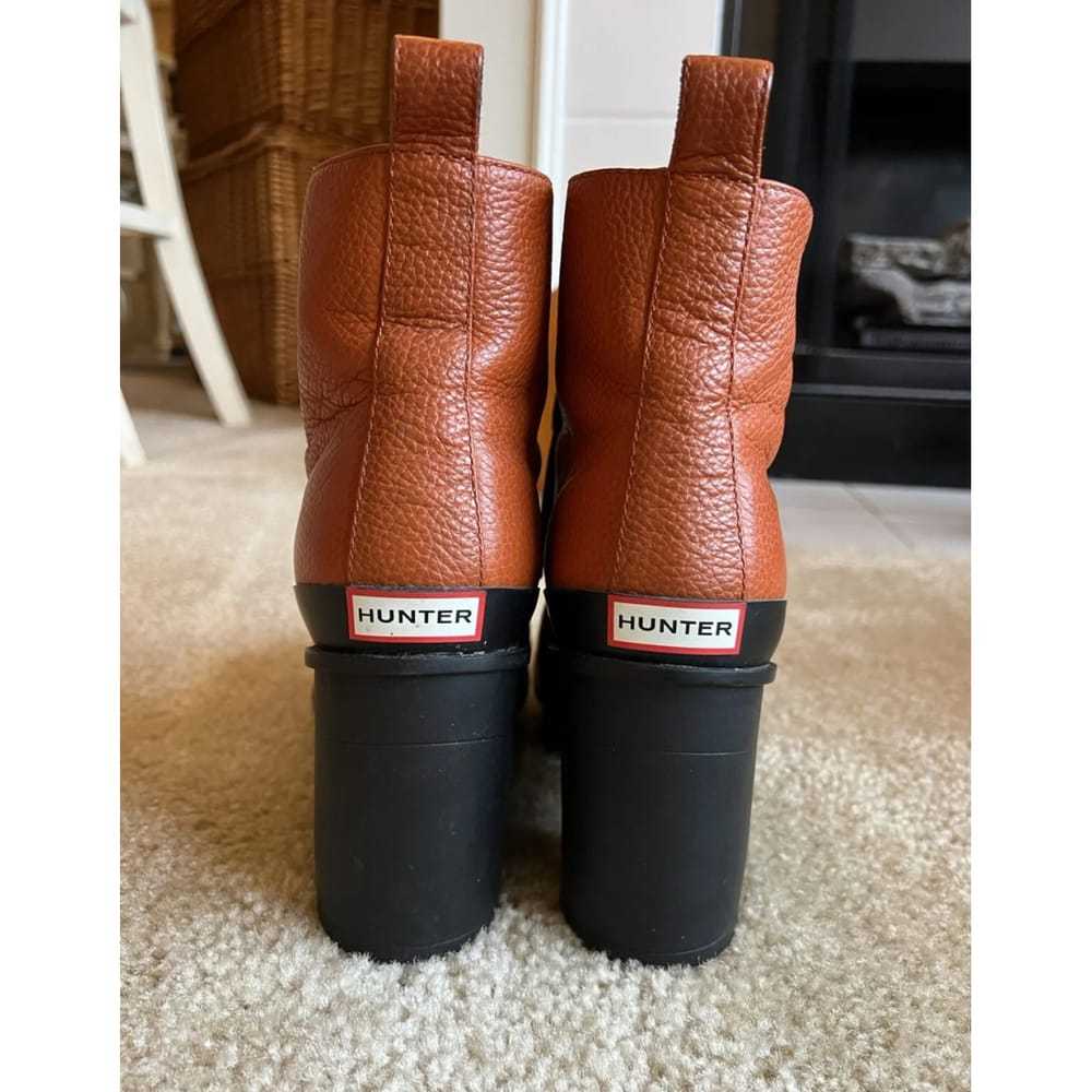 Hunter Leather biker boots - image 6