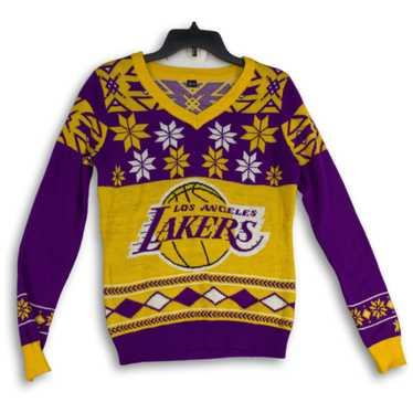 Womens Yellow Purple Snowflake Los Angeles Lakers… - image 1