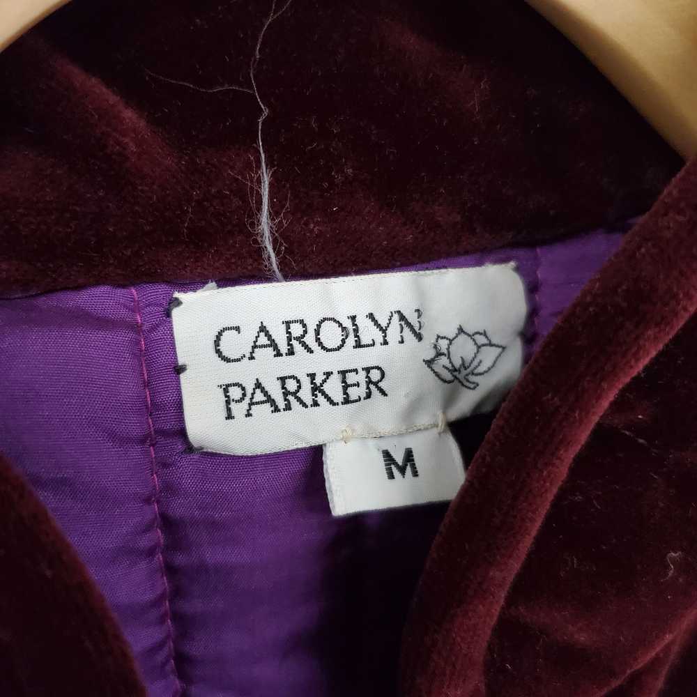 Carolyn Parker Vintage Burgundy Floral Full Lengt… - image 3