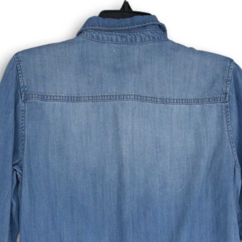 NWT Womens Blue Denim Long Sleeve One-Piece Rompe… - image 4