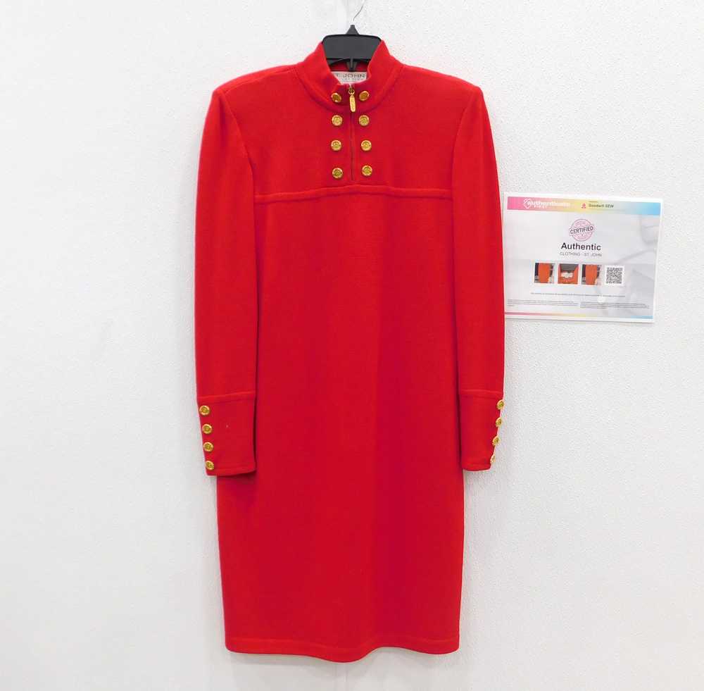 St. John Women's St John Red Knitted Long Sleeve … - image 1