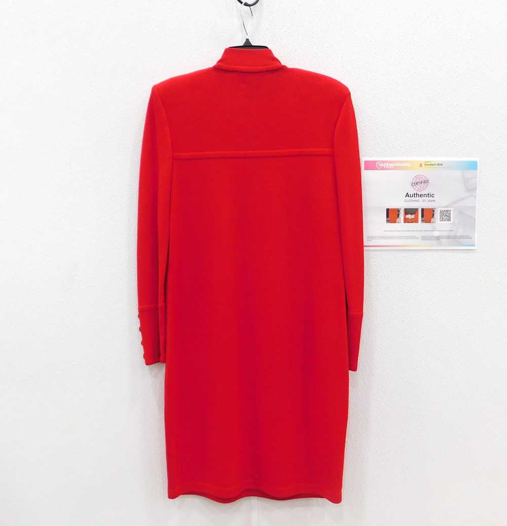 St. John Women's St John Red Knitted Long Sleeve … - image 2
