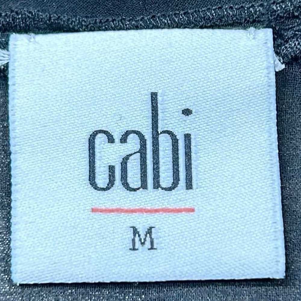 CABI Embroidered Sheer Dress Size M Black Cap Sle… - image 2