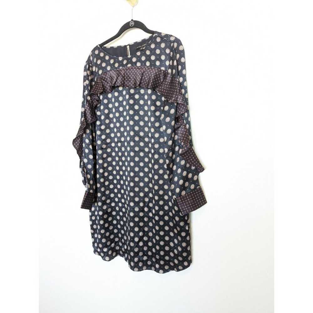 BANANA REPUBLIC Silk Dress Womens Size 12 Blue Ru… - image 5