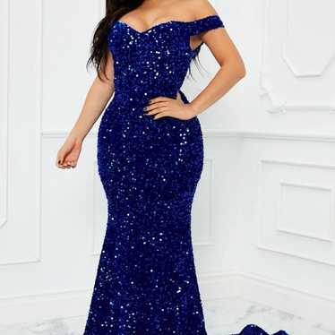 Alora Sequin Maxi Gown - Royal - image 1