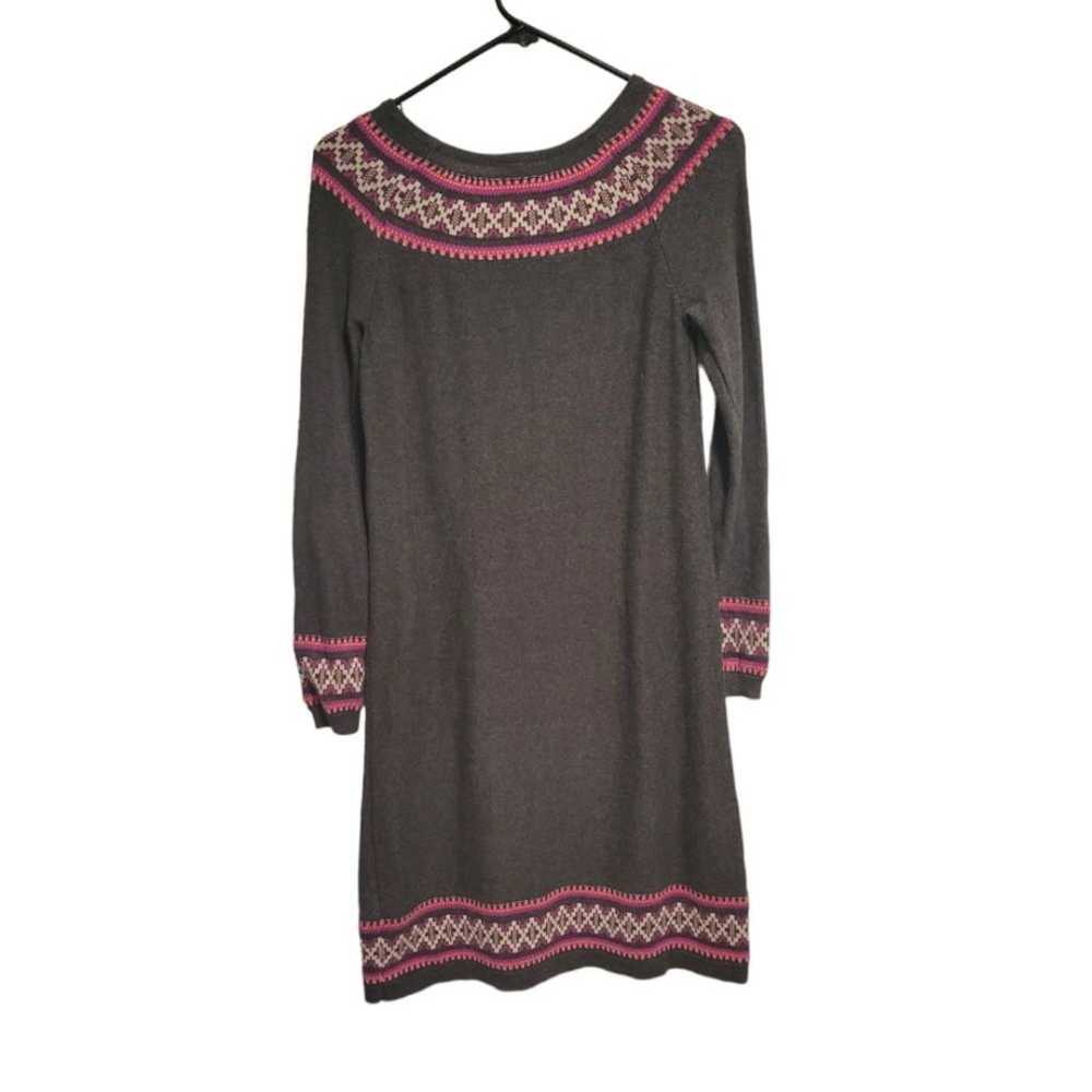 Hanna Andersson Casual Sweater Dress XS Fair Isle… - image 3