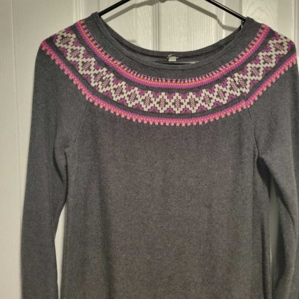 Hanna Andersson Casual Sweater Dress XS Fair Isle… - image 4