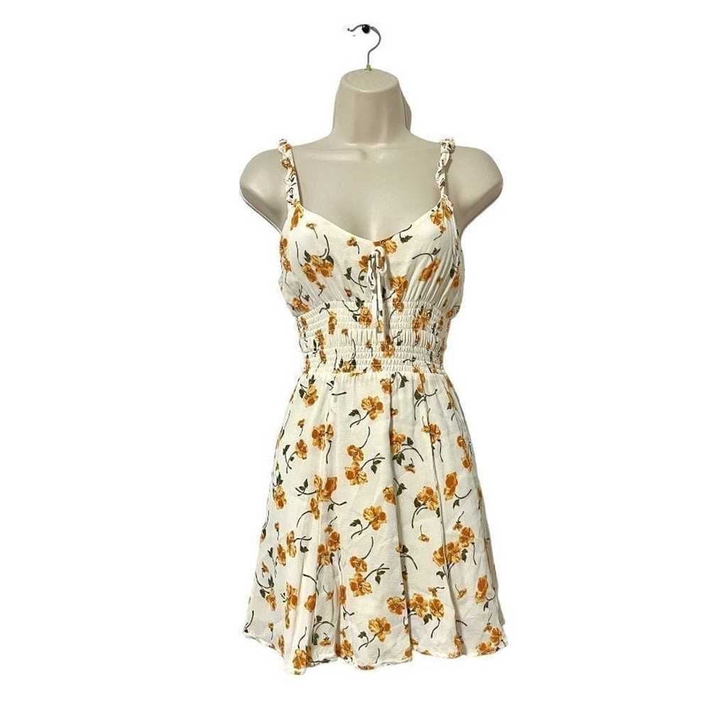 Reformation Elyse Dress Floral Cream Yellow 4 - image 5