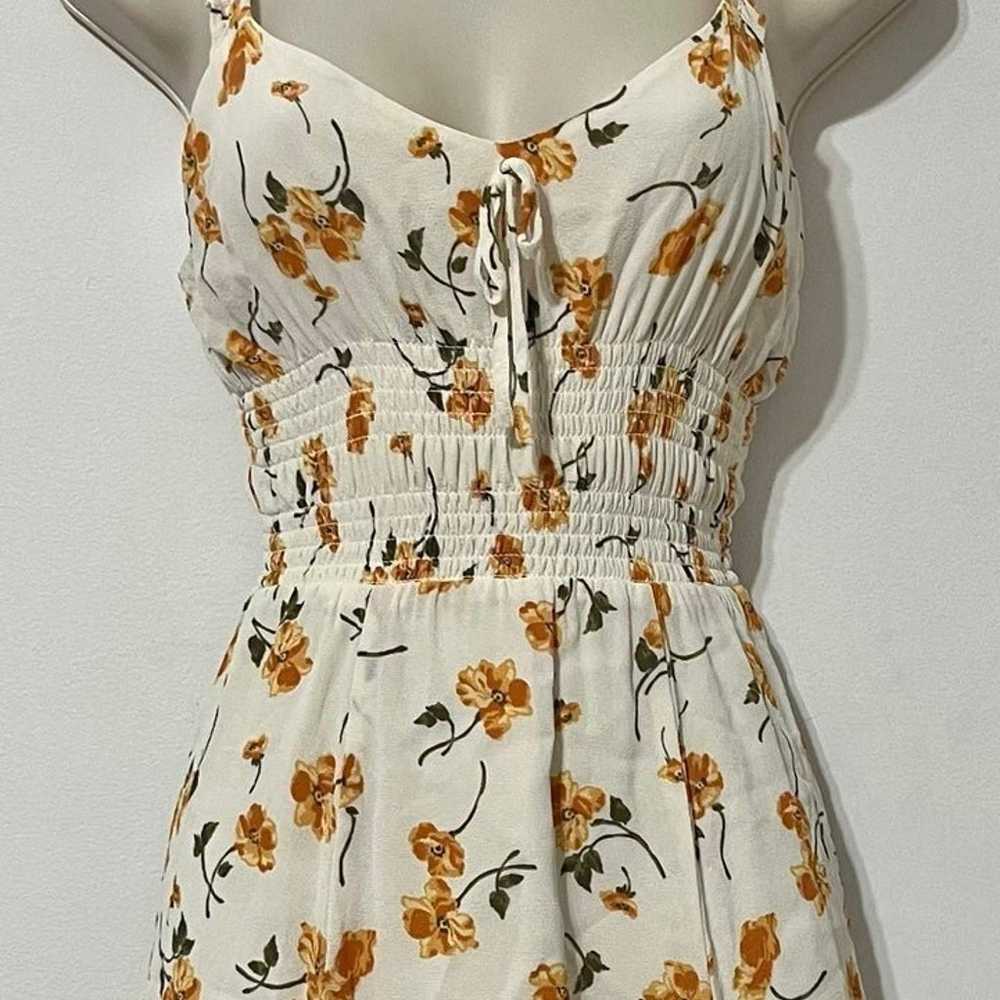 Reformation Elyse Dress Floral Cream Yellow 4 - image 6