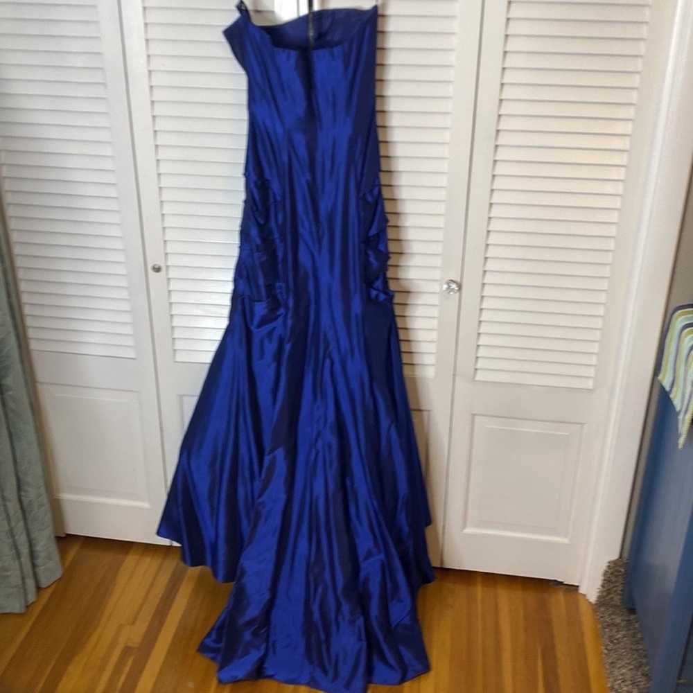 BG Haute | Navy Blue Strapless Ballgown | Size 10 - image 4