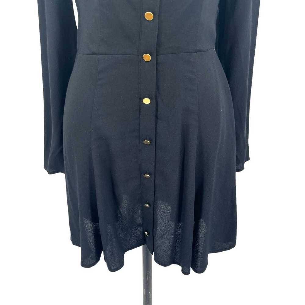 Reformation Indira Dress Black Long Sleeve Sweeth… - image 4