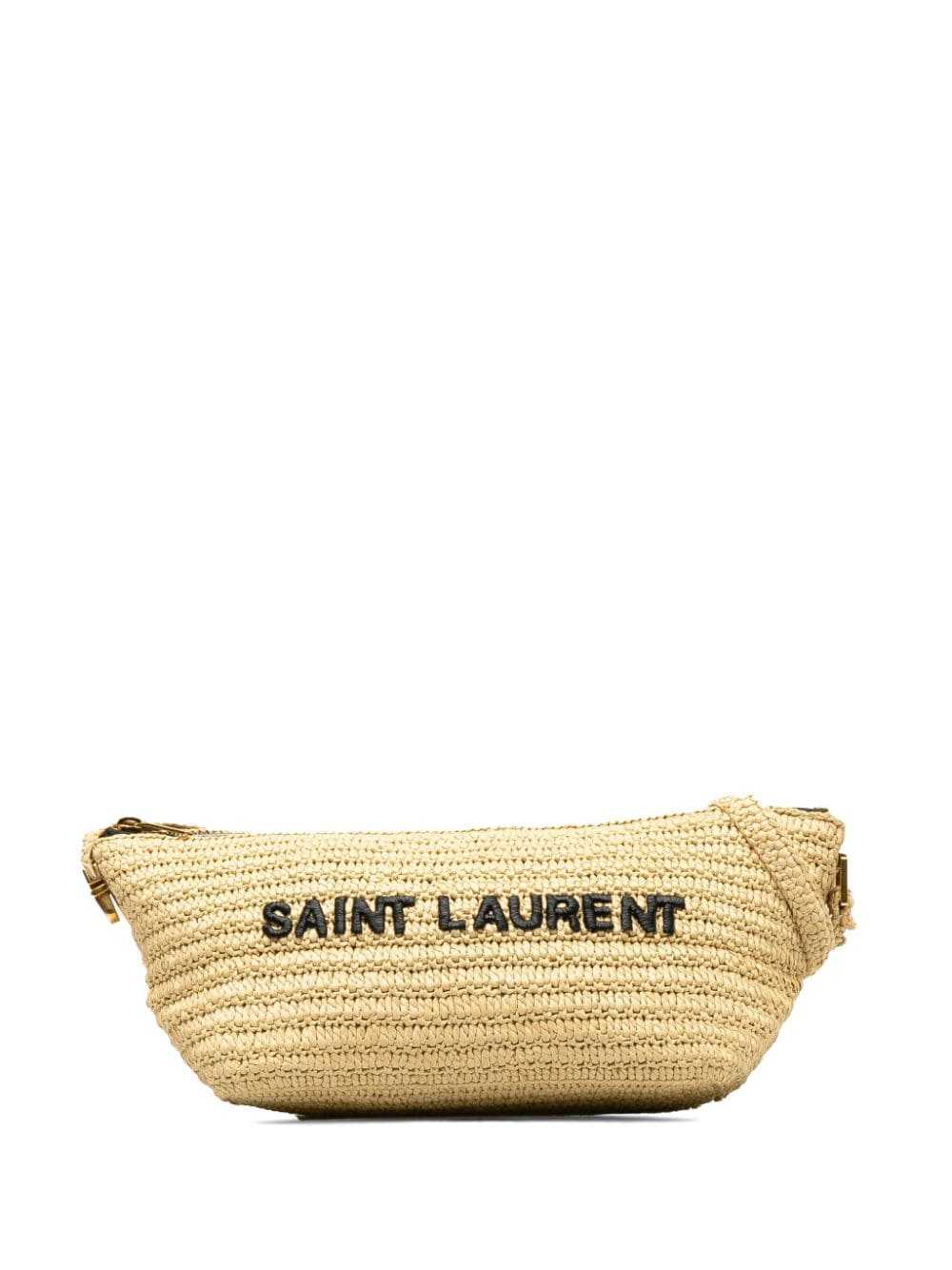 Saint Laurent Pre-Owned 2022 Le Raffia Logo shoul… - image 1