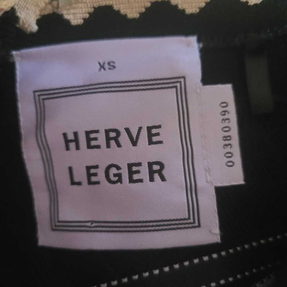 Herve Leger Flared Bandage Dress X Small Excellen… - image 4