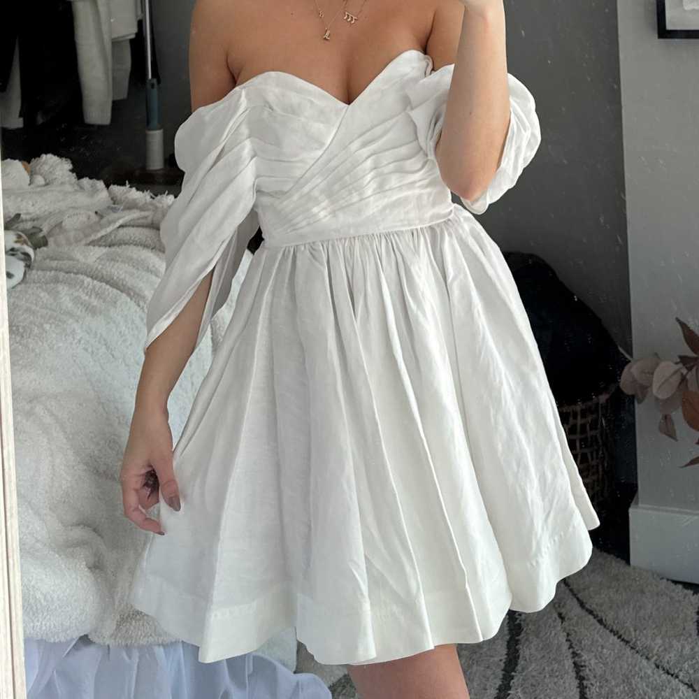 Aje White Zorina Sweetheart Mini Dress - image 2