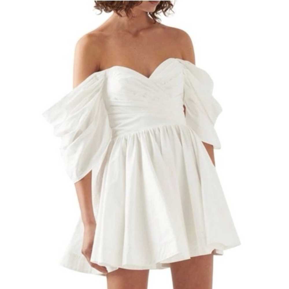 Aje White Zorina Sweetheart Mini Dress - image 4