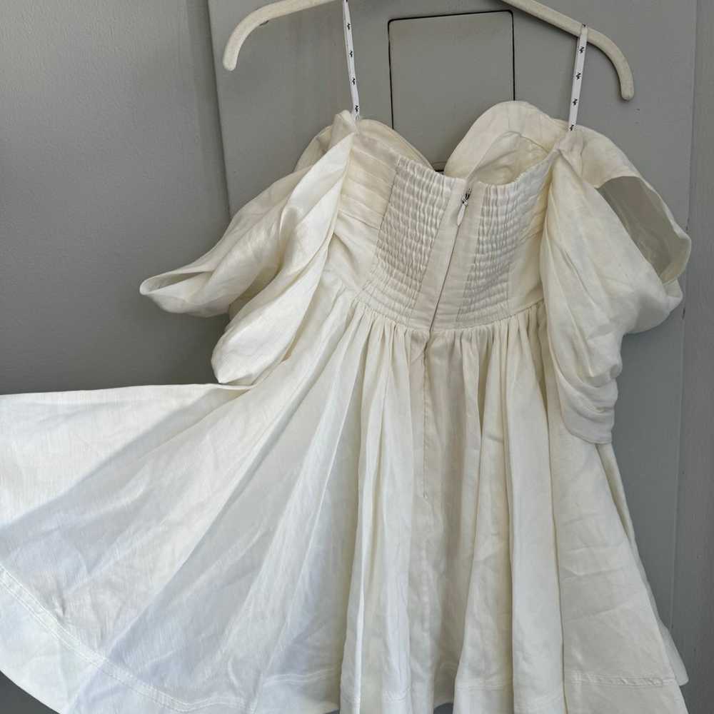 Aje White Zorina Sweetheart Mini Dress - image 8