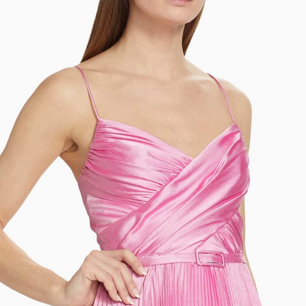 $545 ML Monique Lhuillier Belted Satin Sleeveless… - image 4