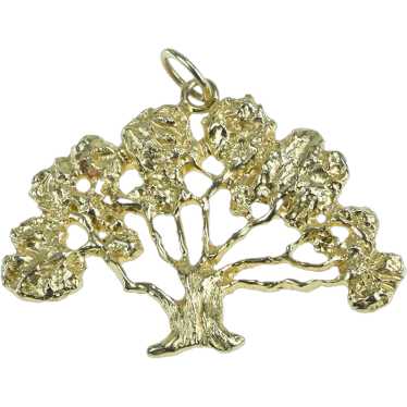 14K Tree of Life Symbol Nature Detailed Charm/Pen… - image 1