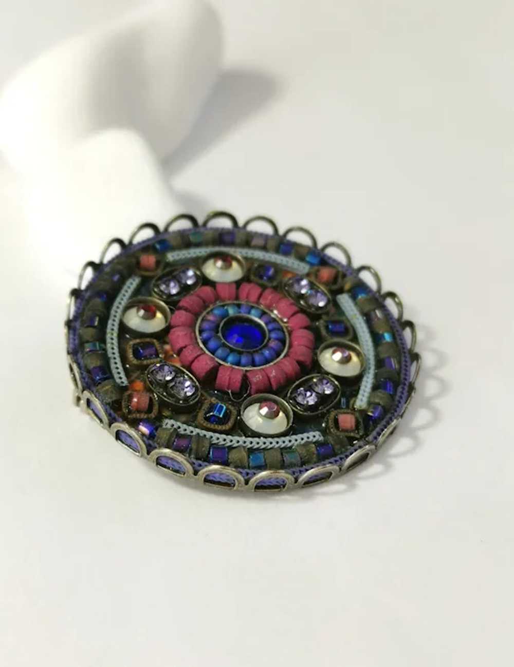 Ayala Bar Brooch Pendant Indigo Isreal - image 2