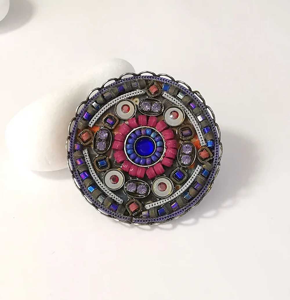 Ayala Bar Brooch Pendant Indigo Isreal - image 7