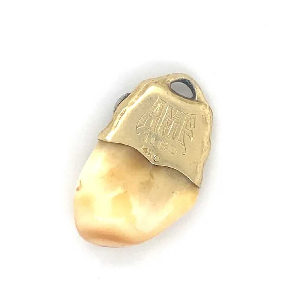 Vintage Fraternal Elk Masonic Diamond 14k Gold Pe… - image 3