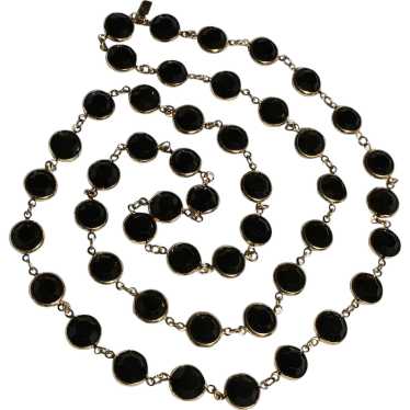 Swarovski bezel set black nail head crystal neckl… - image 1